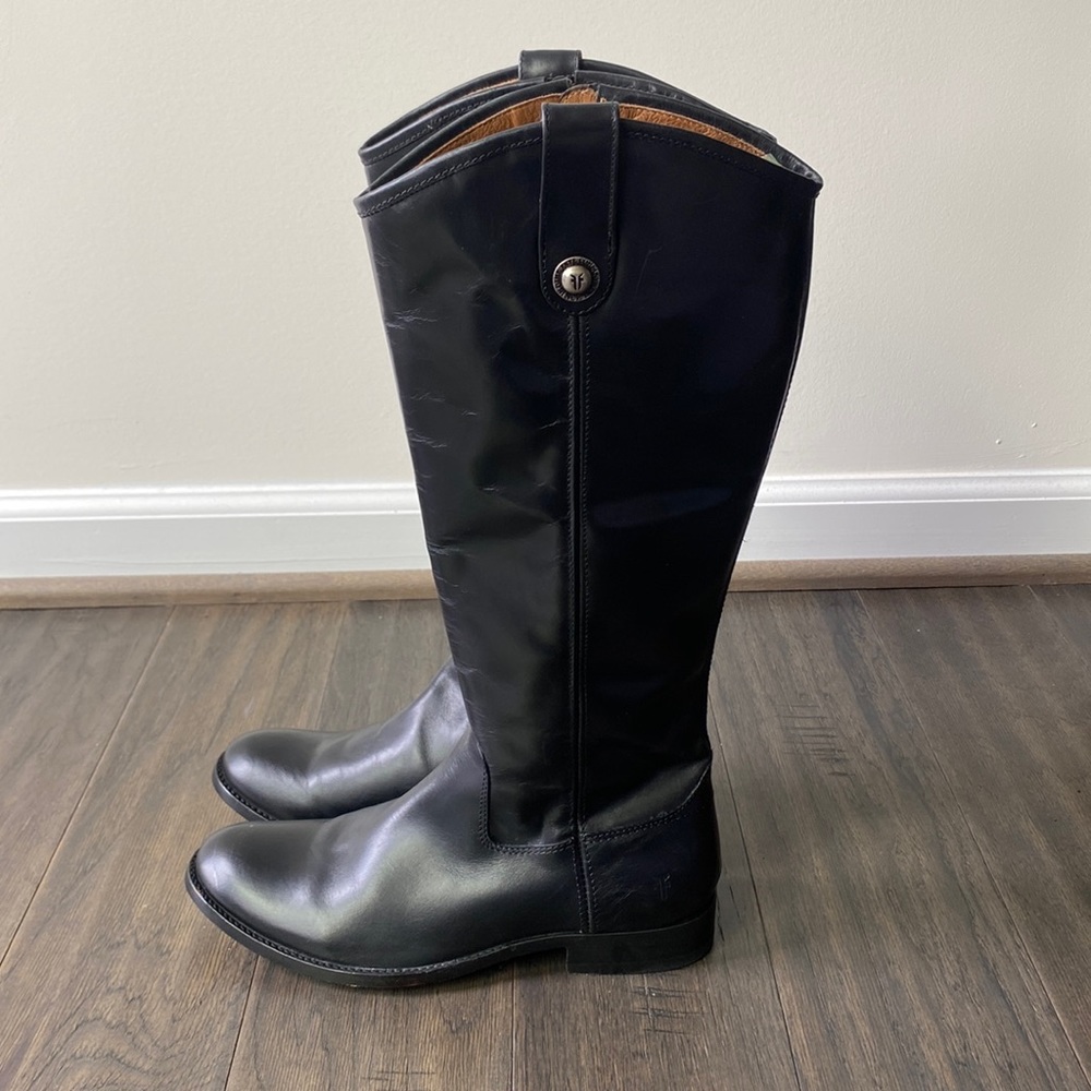 FRYE Melissa Inside Zip Tall Boot Womens Size 8 Black